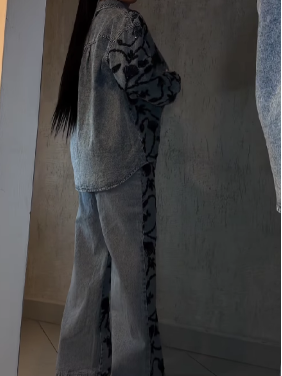 Decal Diamond Denim Set