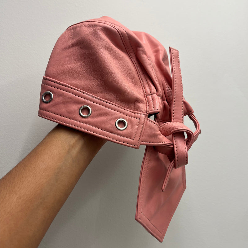 Eyelet Detail Lace-up PU Hat