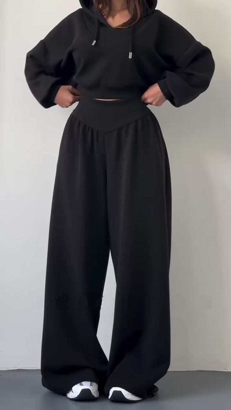 Hooded High-waisted Sports Suit
