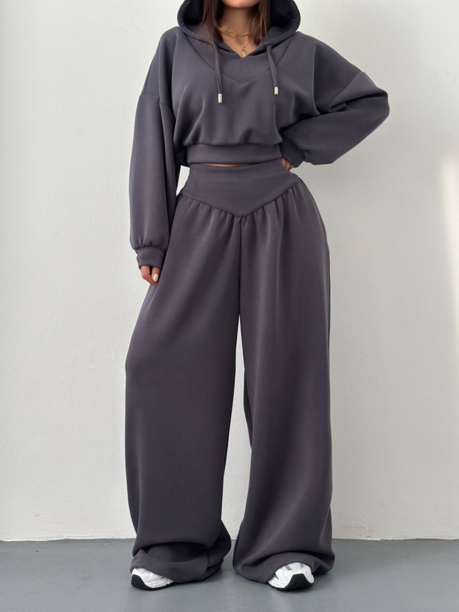Hooded High-waisted Sports Suit