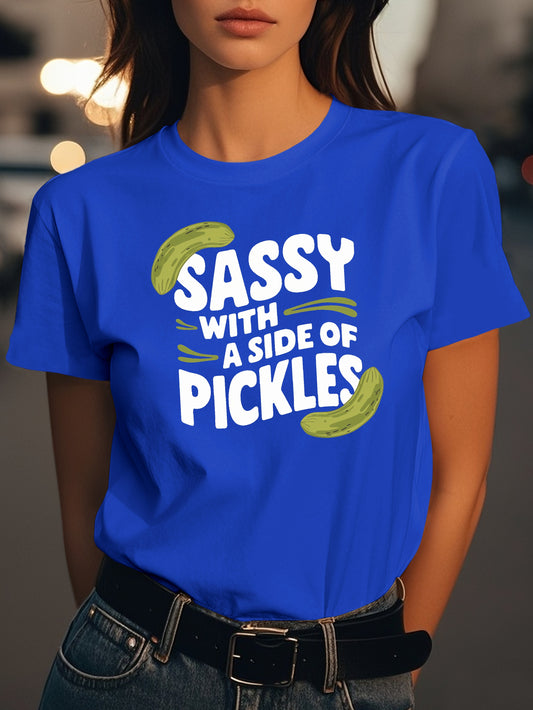 graphic Fashion women's pure cotton T-shirt short sleeves