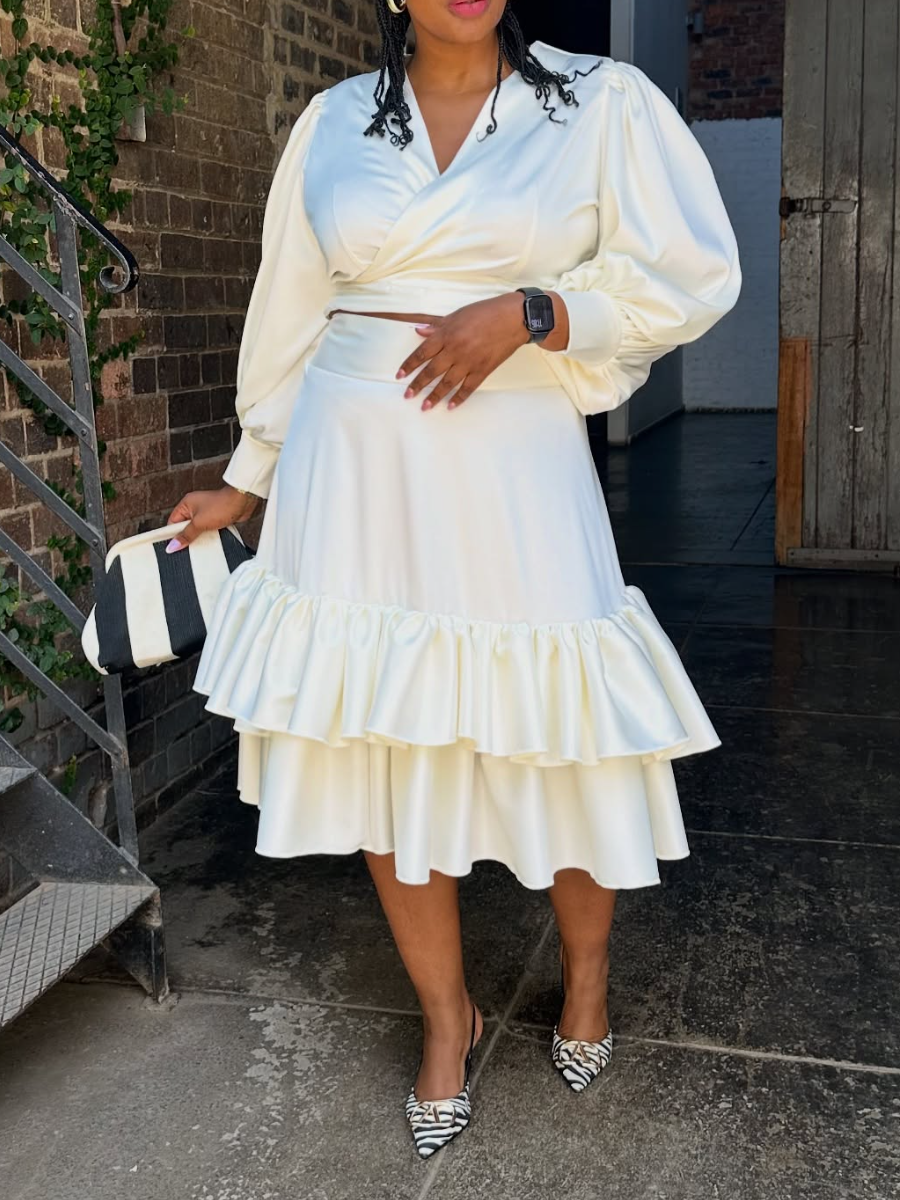 Double Pleated Skirt Set